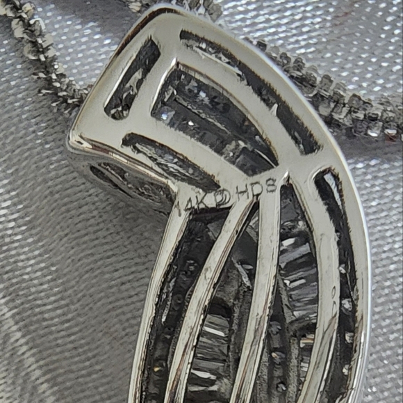 14K White Gold .98CTTW Diamond Baguette - Picture 9 of 14